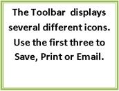 Description: tool bar displays